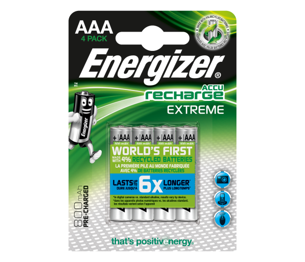 Energizer AAA R03 Ni-MH 800mAh Extreme  4 szt - 1276397 - zdjęcie 2